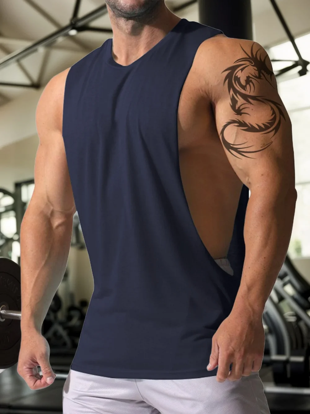Men's Gym Fitness Vest Summer Men Jogging Bodybuilding Sleeveless Shirt Breathable O-Neck Casual Muscle Vest 1