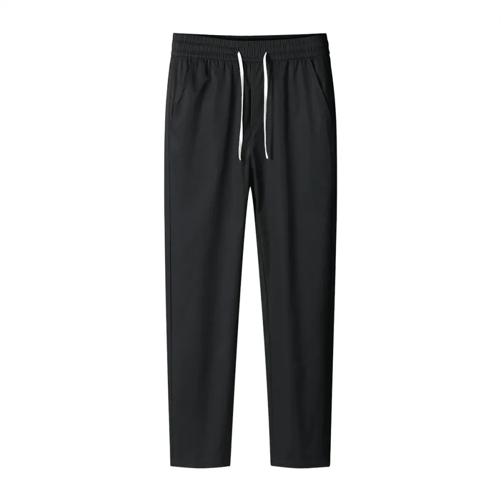 Men's Summer Pants Casual Sweatpants Ice Silk Quick Dry Light Weight Travel Mens Elastic Waist Jogger Casual Trousers 3