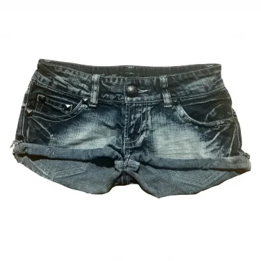 Britain Fashion Brand Women Rider Motorcycle Hot melt Printing Shorts Hot Girl Sexy Washed Denim Shorts Low Waist Mini Skirts 2
