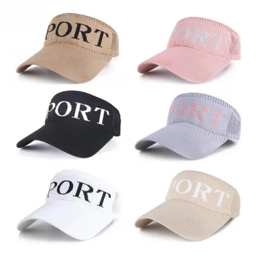 Letter Summer Sports Sun Hats Women Hat Men's Cap Visor UV Protection Empty Caps Outdoor Tennis Golf Running Sunscreen 5