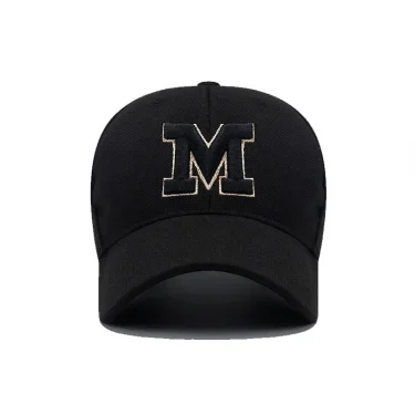 Fashion Men Women M Letter Three-Dimensional Embroidery Baseball Cap New Unisex Outdoor Casual Sport Duck Tongue Cap Sun Hat 3