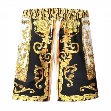 Gold Luxury Swimwear Shorts Breathable Surf Board Shorts Men's Vacation Beach Shorts Quick Dry Swimsuit Summer Sports Trunks Boy 1