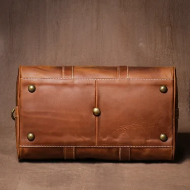 GURO Retro Higher Quality Cowhide Travel Bags Men's Genuine Leather Handbag Women Luxury Weekend Fitness Bag Short Trip Luggage 4