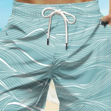 New Men's Board Short Swim Shorts Trunks Drawstring Waves Graphic Prints Quick Drying Casual Holiday Hawaiian 1