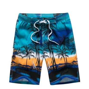 Coconut Tree Mens Swimwear Beach Shorts Surf Board Shorts Sportwear Pant Boy Short Swimsuit Kids Summer Briefs Swimming Trunks 1