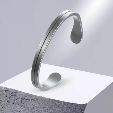Vnox Retro Vintage Rustic Mens Cuff Bracelet, Waterproof Stainless Steel Metal Rock Punk Viking Bangle Jewelry,Father's Day Gift 1
