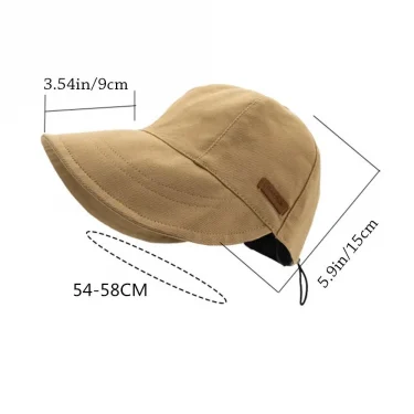 Foldable Wide Brim Sun Hat Drawstring Adjustable Caps for Men Women Beach Hats Summer Quick-drying Visors Fisherman Cap 6