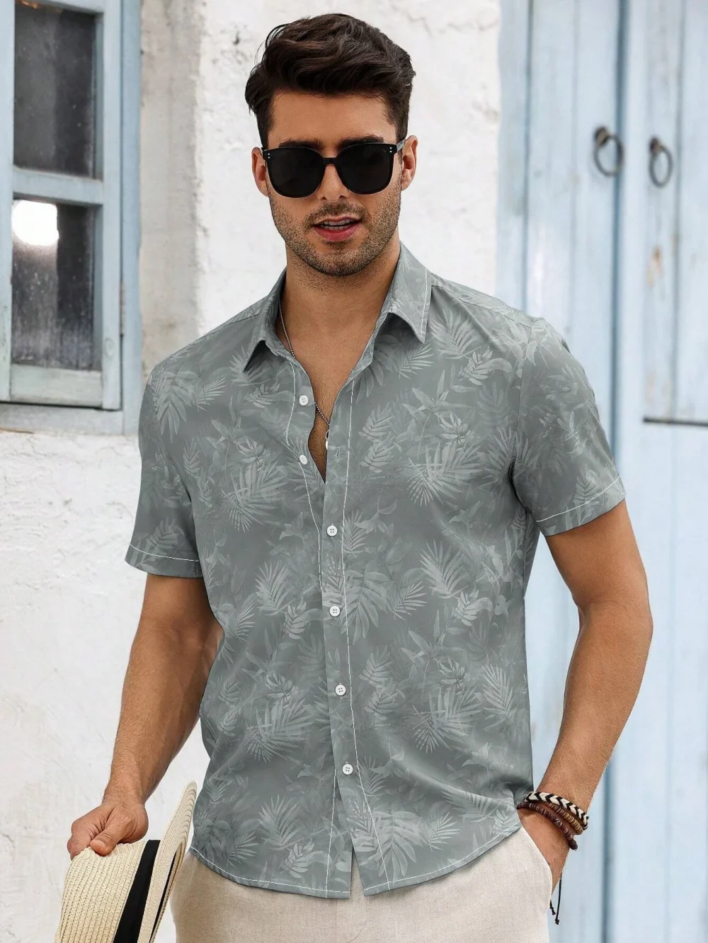 Men's Summer Tropical Plant Palm Tree Graphic Printed T-shirt Shirt Loose Breathable Seaside Vacation Style Casual Top Shirt 5