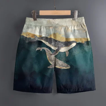 Men's Hawaiian 3D Japanese Pattern Beach Shorts Quick Dry Outdoor Leisure Sports Shorts Fashion Men's Shorts 2