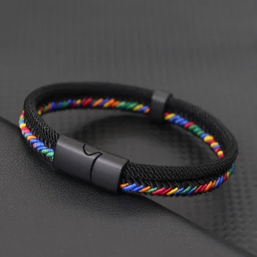 Noter 2025 Personalized Handmade Rope Bracelet For Men Detachable Buckle 4 Colors Grade A Ethnic Fabric Bangle Pulseria Homme 3