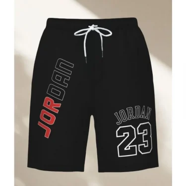 Fashionable 3D Printed Men's Jordan-23 Loose Sports Basketball Shorts Men's and Women's Quick Drying Fitness Beach Casual Shorts 4