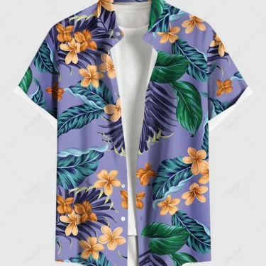 Summer Holiday Men's Hawaiian Shirts 3D Printed Short Sleeved Button Down Lapel Shirts Oversized Tops Casual Shirts For Men 3