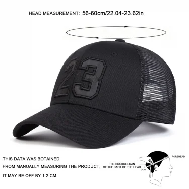 Unisex 23 Embroidery Baseball Net Caps Hip Hop Cap Spring Summer Outdoor Adjustable Casual Hats Sunscreen Hat ﻿ 6