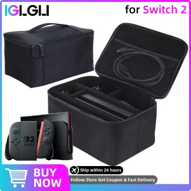 Large Storage Bag for Nintendo Switch 2 2025 Travel Carrying Protective Case for Switch2 Anti-Scratch Game NS2 Accessories 1