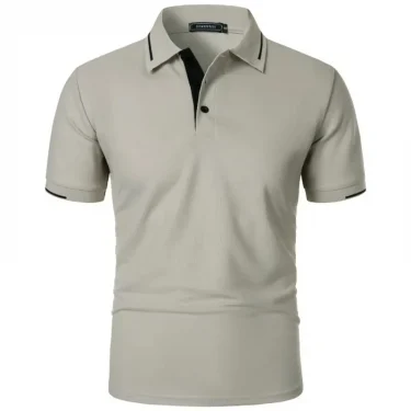 Men's Short Sleeve Polo Shirt Summe Button Classic Fit Casual T-Shirts Oversize Pullover Shirts Man Solid Color Lightweight Tops 2