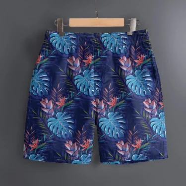 Men's Hawaiian 3D Plant Summer Pattern Beach Shorts Quick Dry Outdoor Casual Sports Shorts Fashion Men's Shorts 5