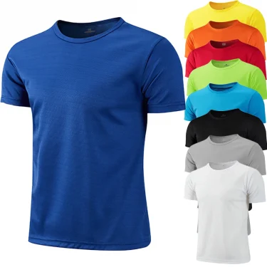 2Pcs Women Men Quick Drying Short Sleeve Summer Gym Jerseys Man Teenager Sportswear Fitness Shirt Trainer Running Sport T-Shirt 1