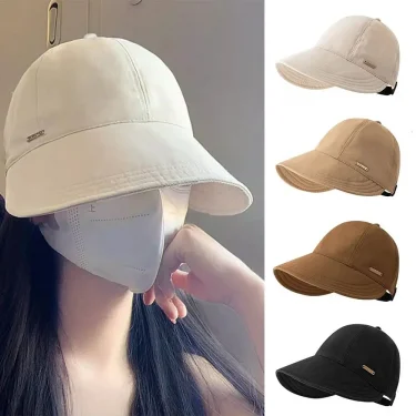 Foldable Wide Brim Sun Hat Drawstring Adjustable Caps for Men Women Beach Hats Summer Quick-drying Visors Fisherman Cap 2
