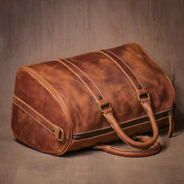 GURO Retro Higher Quality Cowhide Travel Bags Men's Genuine Leather Handbag Women Luxury Weekend Fitness Bag Short Trip Luggage 5