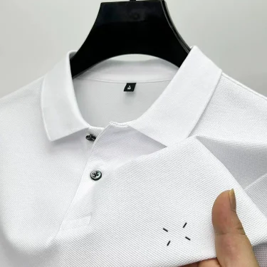 2025Luxury Brand Men Polo Shirt Summer New Korean style Exquisite Print Short Sleeve T-shirt Fashion Lapel Leisure ​Menswear Top 2