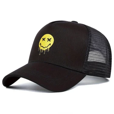 Unisex XX Smiling Face Print Baseball Net Caps Spring and Summer Outdoor Adjustable Casual Hats Sunscreen Hat 2