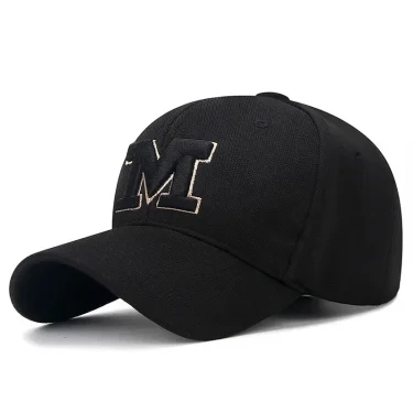 Fashion Men Women M Letter Three-Dimensional Embroidery Baseball Cap New Unisex Outdoor Casual Sport Duck Tongue Cap Sun Hat 4