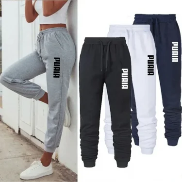 Womens Sweatpants Casual High Quality Luxury Jogging Trousers Versatile Soft Hot Sales Street Print Elastic Waist Pants 4 Color 1