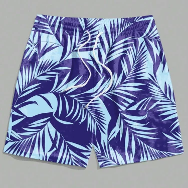 Men's Designer 3D-Printed Vacation Shorts - High-End Tropical Foliage Patterns For Island Getaways 2