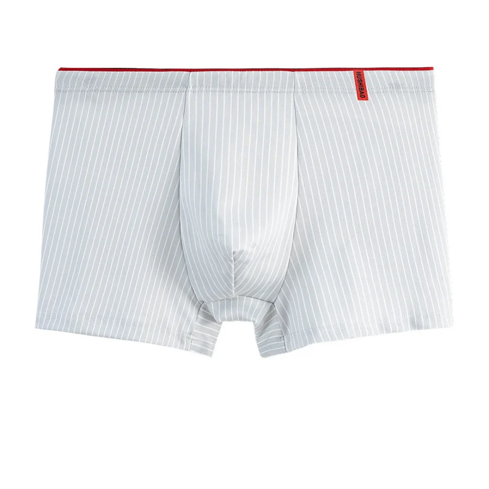 4pcs Men's Briefs Fashion Boxer Shorts Underwear Men's Stripe Panties Breathable Elastic Large Size Male Underpants 4