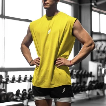 Summer Fitness Sports Tank Top Men's Breathable Loose Mesh Training Sleeveless T-shirt Quick Drying vest male Fitness Clothing 4