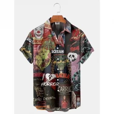 Retro Casual Collar Man's Hawaiian Shirt Cotton With Costume Short Sleeve Top Designer Camisa Floral Masculina 4