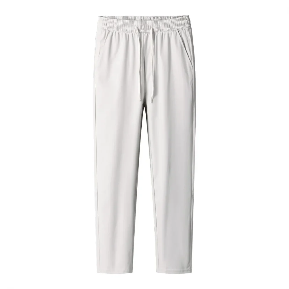 Men's Summer Pants Casual Sweatpants Ice Silk Quick Dry Light Weight Travel Mens Elastic Waist Jogger Casual Trousers 4