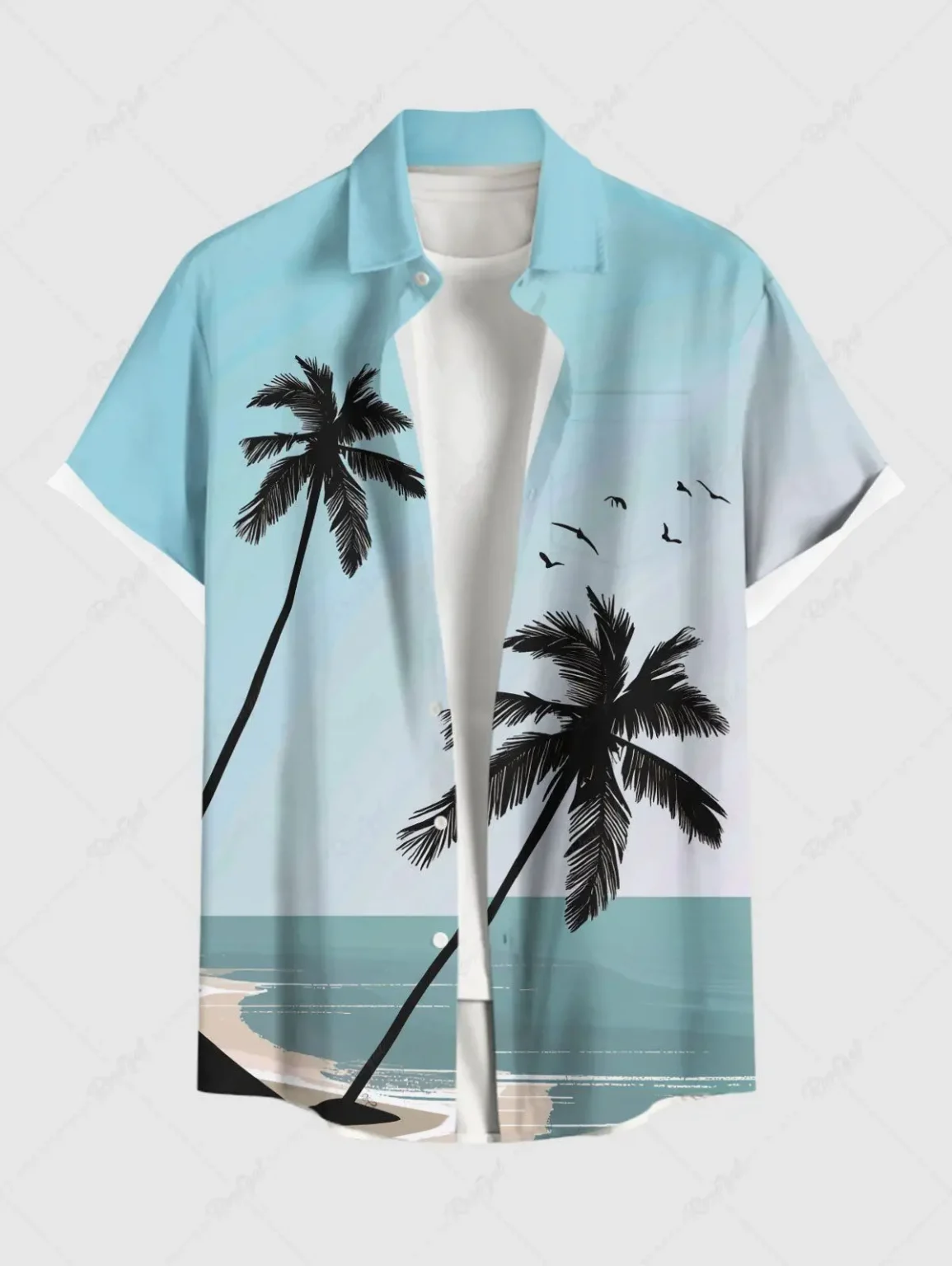 Summer Holiday Men's Hawaiian Shirts 3D Printed Short Sleeved Button Down Lapel Shirt Oversized Tops Casual Aloha Shirts For Men 5