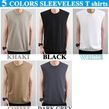 Tank Tops Men 2025 Summer 100% High Quilty Cotton Cool Fitness Vest Outdoor Sleeveless Tops Gym Slim Casual Undershirt Male New 6