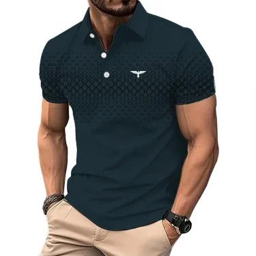 Men Casual Short Sleeve Sport Polo Shirt Men Slim Fit Tops Polo Shirt 100% Polyester Quick Dtying Business Polo Shirt Tops 1
