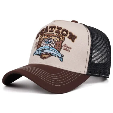 Hot Sale Unisex Summer Fishing Cap Breathable Mesh Trucker Hat Men Women Big Fish Fisherman Sports Snapback Hat Outdoor Cap 5
