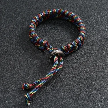 Noter Handwoven Paracord Survival Bracelet Homme Adjustable Punk Jewelry For Men Father's Day Moda Masculina Pulseras Hombre 2