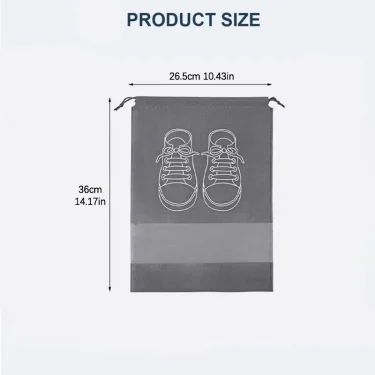 5/10pcs Shoes Storage Bag Closet Organizer Non Woven Travel Portable Bag Waterproof Pocket Clothing Classified Draw Hanging Bag 2