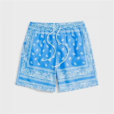 Trend Bandana Graphic Beach Short for Men Summer Fashion 3D Printed Swim Trunks Loose Casual Streetwear Hawaiian Short Pants 1
