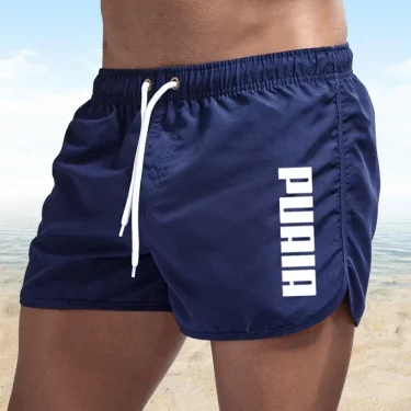 New Hot Summer Swim Trunks Sport Gym Running Breathable Shorts Male Beachwear Beach Shorts Quick Dry Mens Siwmwear Board Briefs 2