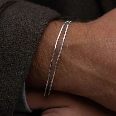 men jewelry 1.5MM Square chain Bracelet Titanium steel Bracelet simple Simple new Jewelry Wholesale direct Marketing 1