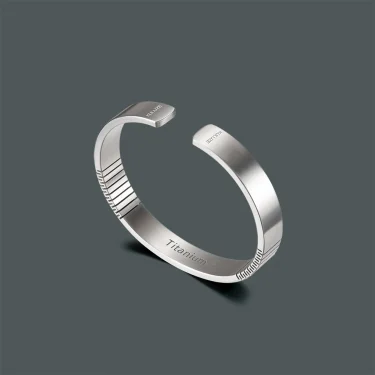 KULUZE Original Titanium wristband 100% Pure titanium Golf Athletic Bracelet Men Women C-Shaped cuff Bangle Bracelet fashionGift 5