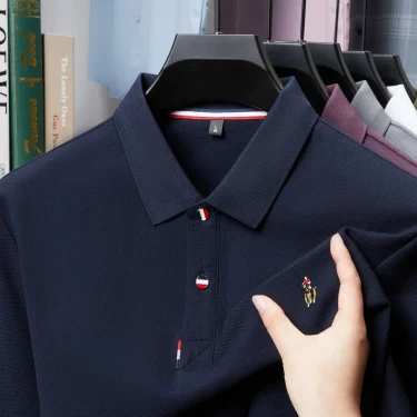 100% pure cotton men's high-end brand short sleeve polo shirt summer fashion hot selling pony embroidery golf top casual T-shirt 3