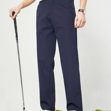 Summer Men's Quick Dry Casual Pants Lightweight Nylon Spandex Stretch Golf Pants Cool Ice Silk Trousers with 4 Zip Pockets 4
