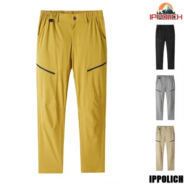 Summer Hiking Pants Men Elastic Waist Circumference Trousers Outdoor Camping Travel Sports Pants Antibacterial Anti-Wrinkle Pant 1