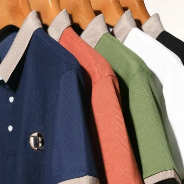 2025 Men's New Embroidered Cotton Business Leisure Short Sleeved POLO Shirt Fashion Short Sleeved Comfortable and Breathable Top 6