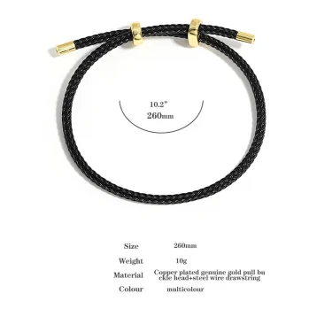 Greatera Trendy Red Thread String Bracelets for Women Men Stainless Steel Braided Rope Adjustable Charm Bracelet Unisex Jewelry 5