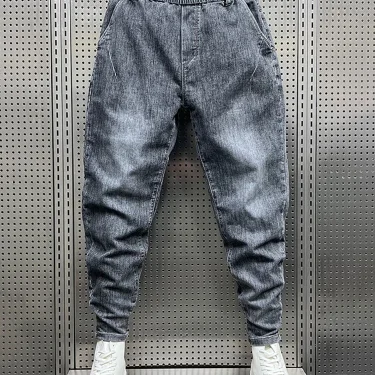Casual Gradient Gray Jeans Men Fashion 2023 Loose Hip Hop Harem Pants Outdoor Joggers Trousers Designer Streetwear 1