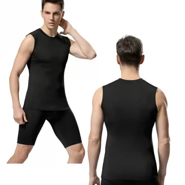 Mans Compression Tank Top Men Gym Shirt Sleeveless Quick Dry Sportswear Male Fitness Bodybuilding Vest Workout Muscle Top 6