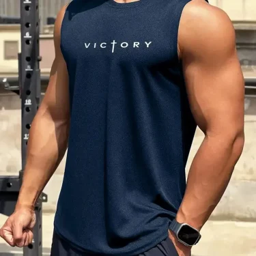 Outdoor Badminton Tennis Sports Men's Tank Tops Street Sleeveless Shirts Summer Casual Run Fitness Vest Fashion Gym T-shirts Man 2